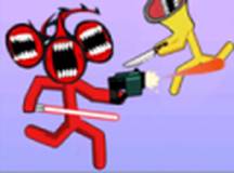 警笛头火柴人战斗